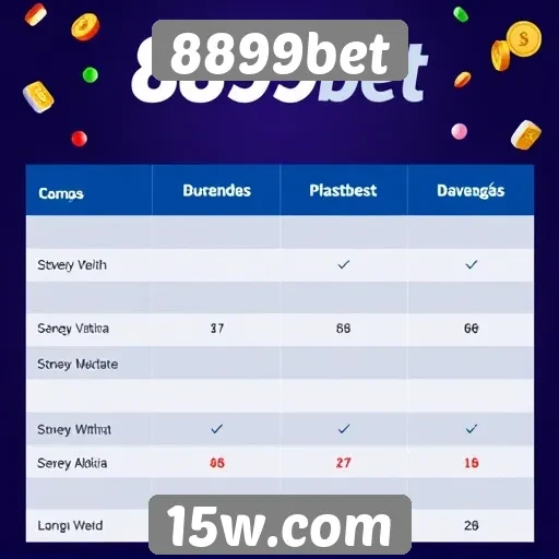 Comparação entre 8899bet e concorrentes do setor