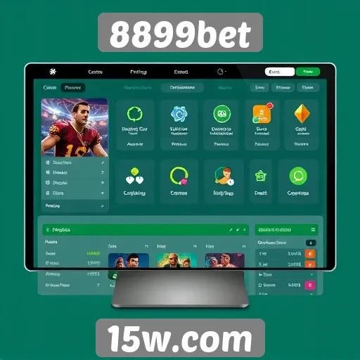 Interface do site 8899bet é intuitiva e acessível