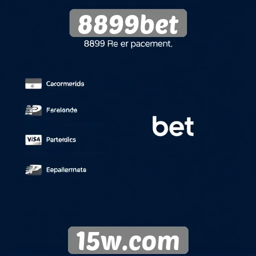 Métodos de pagamento disponíveis no 8899bet